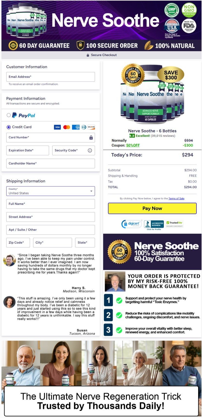 Nerve Soothe Official Website Secure Order Page